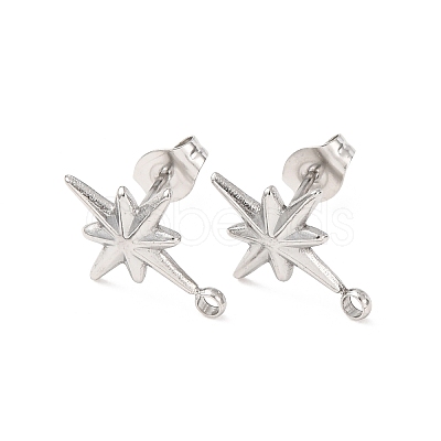 304 Stainless Steel Stud Earrings STAS-K291-13B-P-1