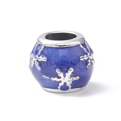 Christmas Theme Alloy Enamel European Beads MPDL-Q213-22P-1