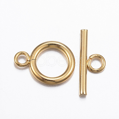 304 Stainless Steel Toggle Clasps X-STAS-H380-03G-1