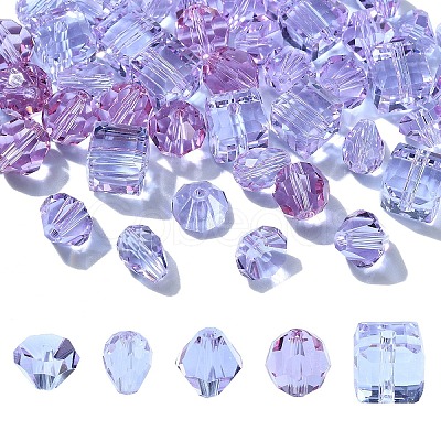 50Pcs 5 Styles Imitation Austrian Crystal Beads FIND-YW0004-71B-1