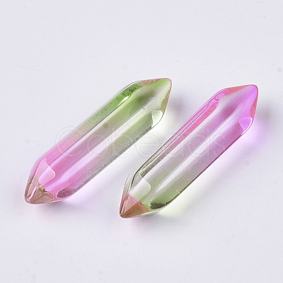 Two Tone Glass Double Terminated Point Beads GLAA-S167-12L-1