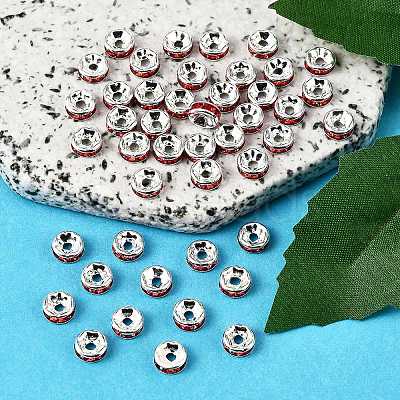 Brass Grade A Rhinestone Spacer Beads RB-A014-Z6mm-21S-1