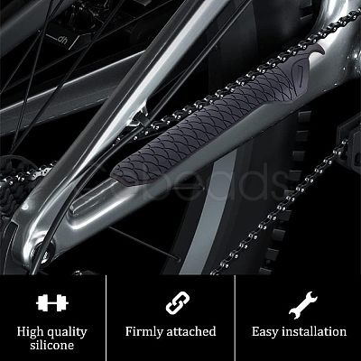 Silicone Bicycle Down Tube Frame Protectors AJEW-WH0317-16-1