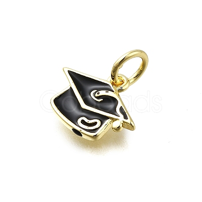 Brass Enamel Charms KK-K400-30G-1
