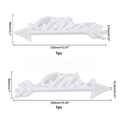 Mrs & Mr Doorplate Silicone Molds Kits DIY-OC0003-11-1