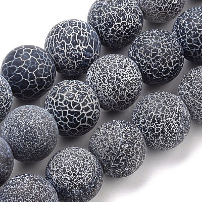 Natural Weathered Agate Beads Strands X-G-S259-05A-8mm-1