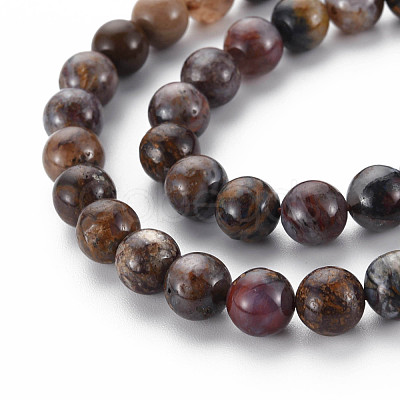 Natural Pietersite Beads Strands G-R446-8mm-13-1