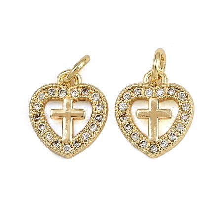 Brass Micro Pave Cubic Zirconia Pendants ZIRC-I367-05G-04-1