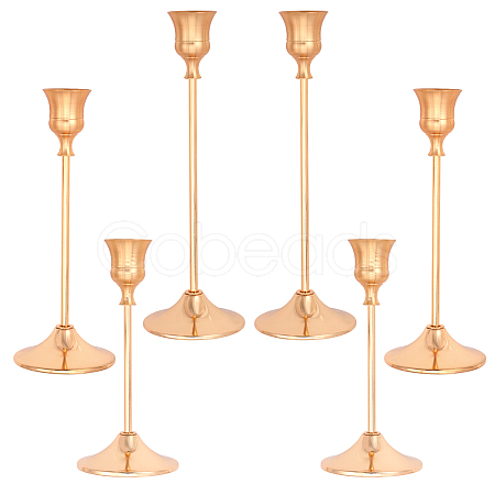2 Sets Iron Candle Holders AJEW-GL0002-92-1