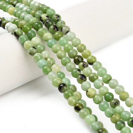 Natural Serpentine Beads Strands G-Z110-C04-4mm-1