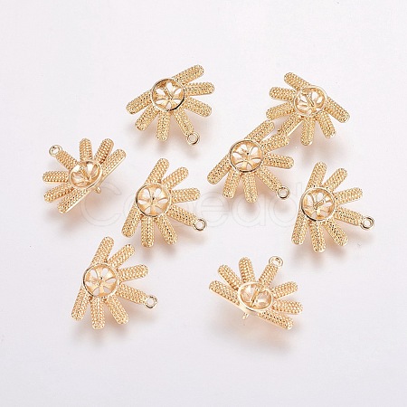 Brass Peg Bails Pendants KK-F803-27G-NF-1