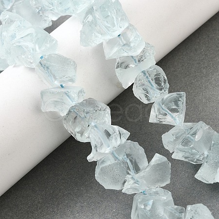Glass Imitation Aquamarine  Beads Strands G-I283-F29-1