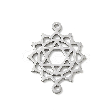 Chakra 304 Stainless Steel Connector Charms SA-CBA28C1-01D-P-1