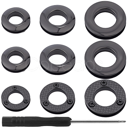 18Pcs 3 Styles Alloy Grommet Eyelet Findings FIND-CL0002-21B-1