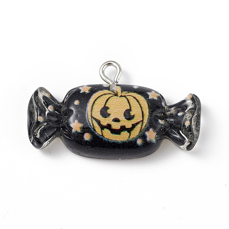 Translucent Resin Pendants RESI-D064-01P-03-1