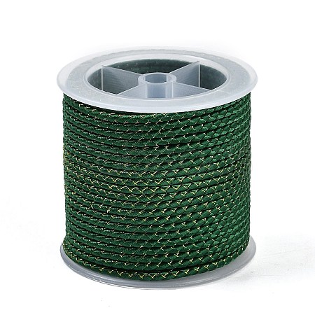 11M Polyester Braided Cord with Cotton Core & Metallic Thread OCOR-Z006-01-36-1