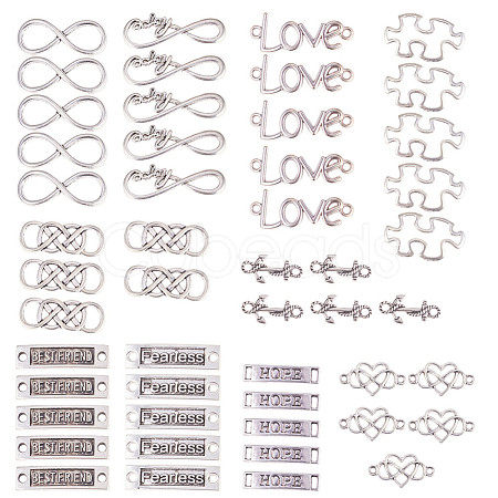 Tibetan Style Alloy Links TIBE-SC0002-07-1