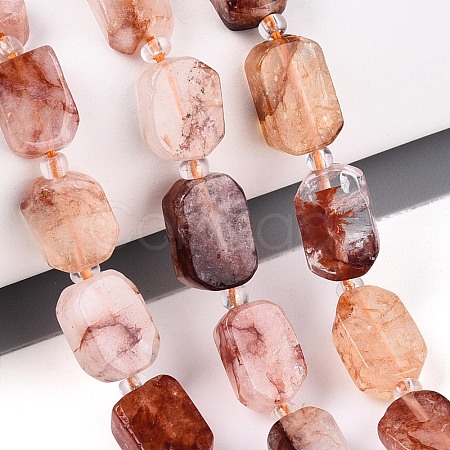 Natural Hematoid Quartz/Ferruginous Quartz Beads Strands G-T138-26A-04-1