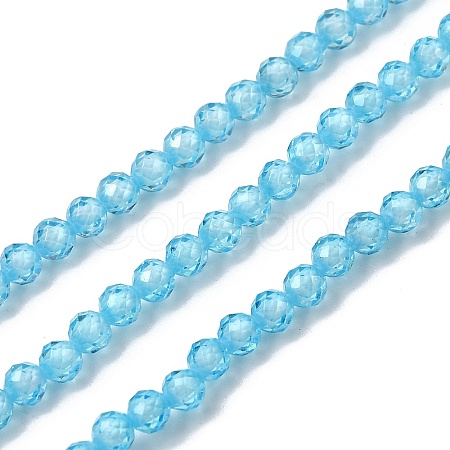 Cubic Zirconia Beads Strands G-G792-47-13B-1