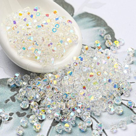 AB Color Plated Electroplate Transparent Glass Beads EGLA-M030-02A-AB01-1