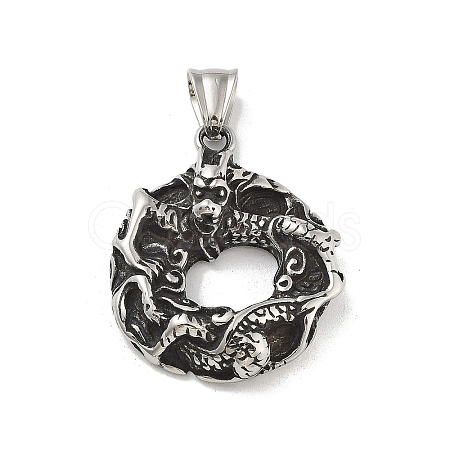 304 Stainless Steel Pendants STAS-M336-02D-AS-1