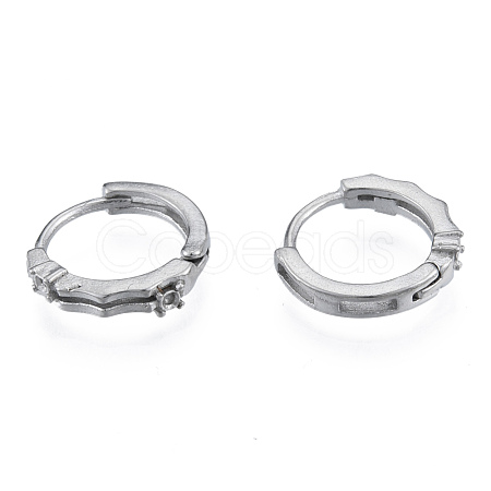 Tarnish Resistant 304 Stainless Steel Hoop Earrings Findings STAS-N092-189-1