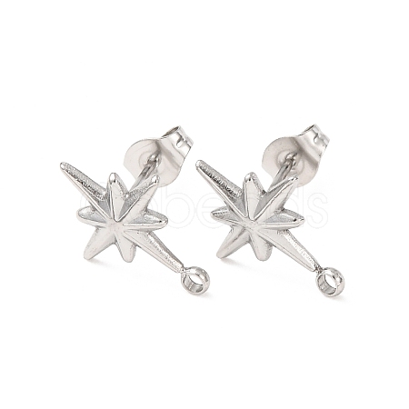 304 Stainless Steel Stud Earrings STAS-K291-13B-P-1