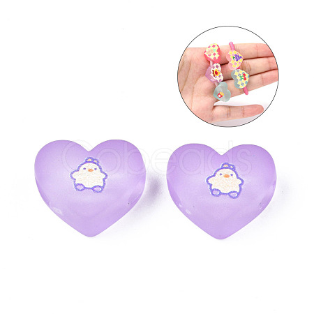 Transparent Printed Acrylic Beads MACR-S373-124-H06-1