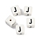 Porcelain Beads, Square with Letter, Letter J, 8.5x8.5x8.5mm, Hole: 1.6mm