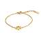 Stylish Stainless Steel Tree of Life Link Bracelet for Women's Daily Wear, Golden