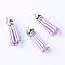 Faux Suede Tassel Pendant Decorations, with CCB Plastic Cord Ends, Platinum, Plum, 35~37x10mm, Hole: 1.8mm