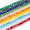 Electroplate Glass Beads Strands, AB Color Plated, Faceted, Rondelle, Mixed Color, 6x5mm, Hole: 1mm, about 92~94pcs/strand, 17~17.5 inch(42.5~43.75cm), 1strand/color