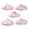 Quicksand Sequin Plastic Cabochons, for Hair Ornament & Costume Accessory, Cloud, Colorful, 7.7x4.7cm