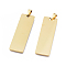 Ion Plating(IP) 304 Stainless Steel Pendants, Stamping Blank Tag, Rectangle, Golden, 48x15x1mm, Hole: 4x7mm