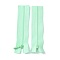 Nylon Garment Accessories, Zip-fastener Component Sets, Nylon Zipper & Alloy Zipper Puller, Pale Green, 90~96x27x1mm