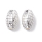 Alloy Beads, Rice, Long-Lasting Plated, Silver, 9.5x6mm, Hole: 1.8mm