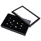 Paper Jewelry Presentation Boxes, with Window, for Jewelry Organizer Storage Case, Rectangle, Black, 28.5x18.3x3.95cm