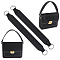 PU Leather Bag Strap, with Zinc Alloy Finding, for Bag Replacement Accessories, Silver, 34.1x3.4x0.3cm