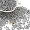 Inside Colours Glass Seed Beads, Half Silver Plated, Round, Gainsboro, 3.5x2.5mm, Hole: 1mm, about 11250pcs/pound