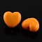 Opaque Acrylic Beads, Heart, Orange, 10x11x6mm, Hole: 2mm, about 1267pcs/500g