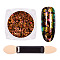 Nail Art Glitter Flakes, Starry Sky/Mirror Effect, Iridescent Glitter Flakes, with One Brush, Saddle Brown, 30x30x17mm, about 0.3g/box