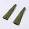 Nylon Tassel Big Pendants, Olive, 65x5~6mm