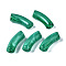 Acrylic Beads, Imitation Gemstone, Curved Tube, Green, 34.5x13x11mm, Hole: 3.5mm