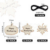 36Pcs 3 Styles Thanks Giving Themed Wood Pendants WOOD-OC0002-75-2