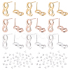 DICOSMETIC 18Pcs 3 Colors 304 Stainless Steel Stud Earring Findings STAS-DC0010-87-1