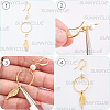 40Pcs 2 Colors Brass Earring Hooks KK-SC0006-52-6