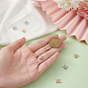 8Pcs 2 Colors Brass Micro Pave Clear Cubic Zirconia Charms KK-BC0010-04-3
