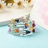 5-Loop Natural Mixed Stone Chip Beaded Wrap Bracelets for Women BJEW-JB01517-11-1