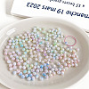 UV Plating Iridescent Acrylic Beads OACR-H038-29-1