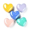 10Pcs 5 Colors Opaque Acrylic European Beads MACR-YW0002-05-2